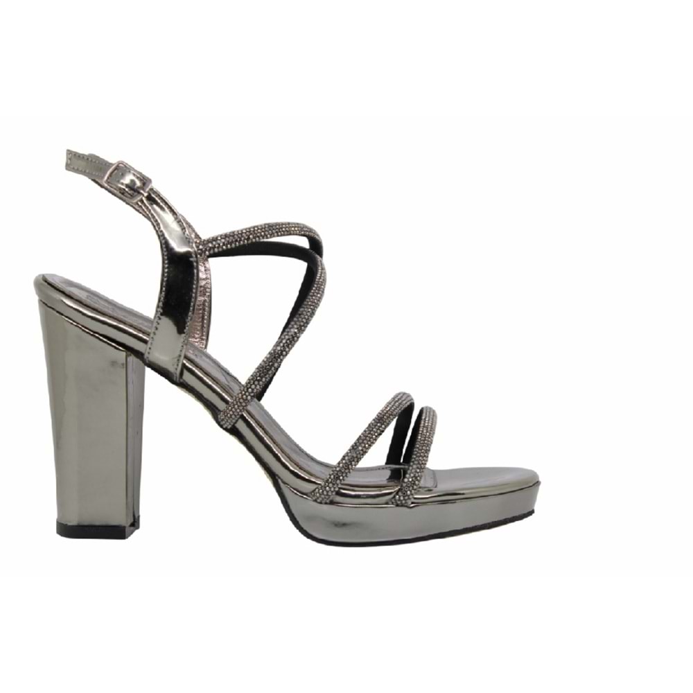 Z- ERBAY SANDALET - PLATFORM - 393 - CİLT-PLATİN