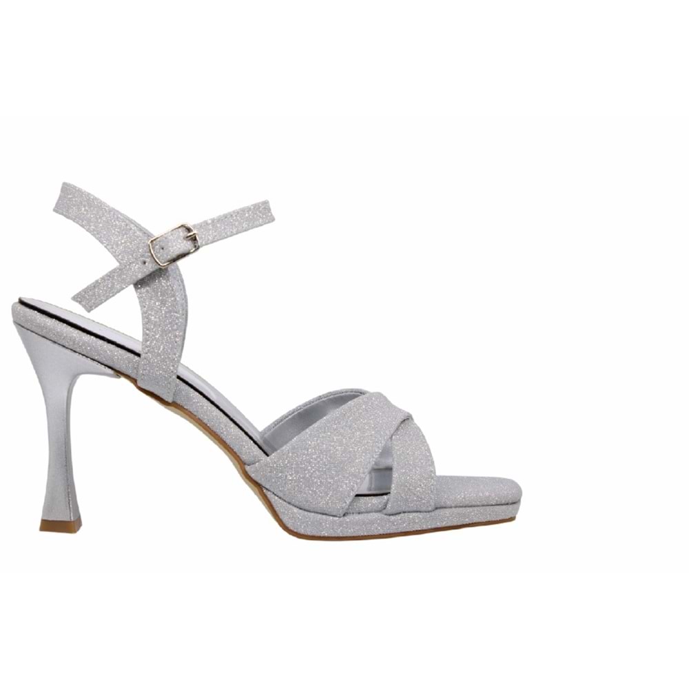 Z- ERBAY SANDALET - PLATFORM - 608 - SİMLİ-GÜMÜŞ