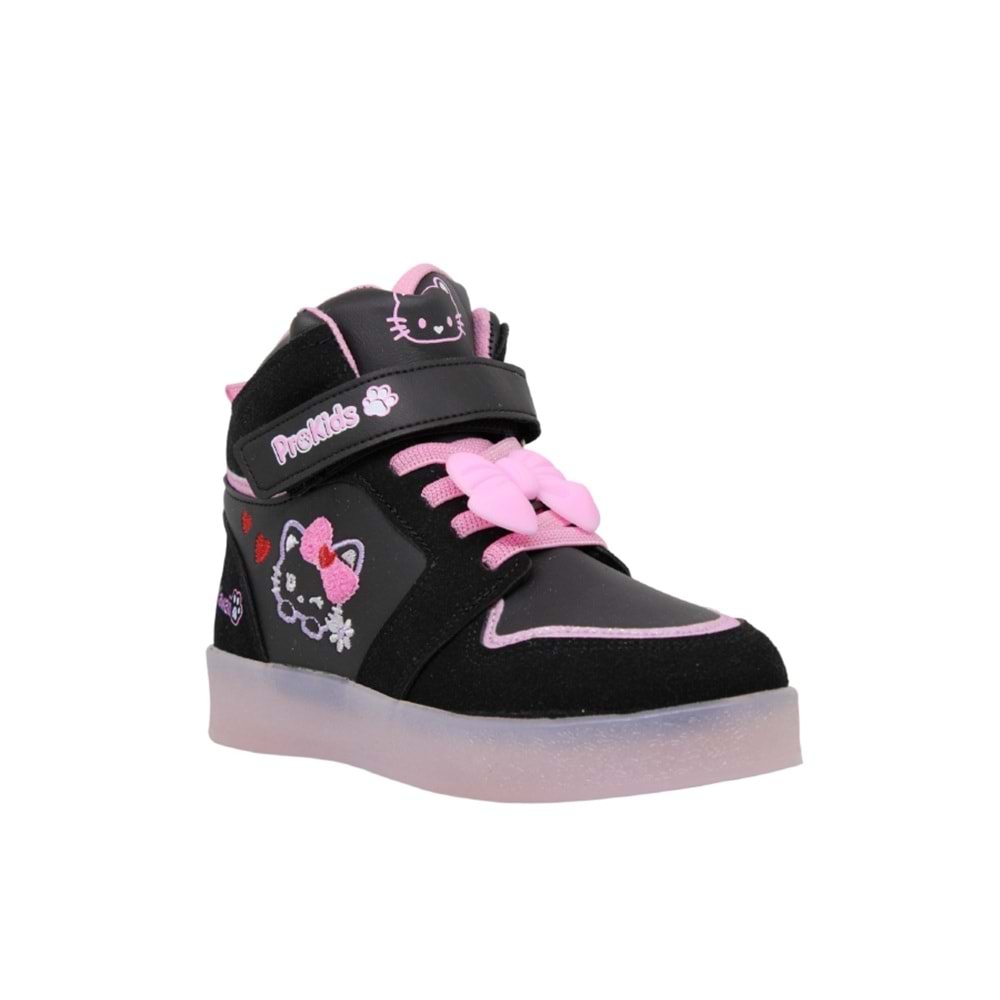 F- PROKİDS SPOR BASKET - IŞIKLI - 5085 - SİYAH-PEMBE
