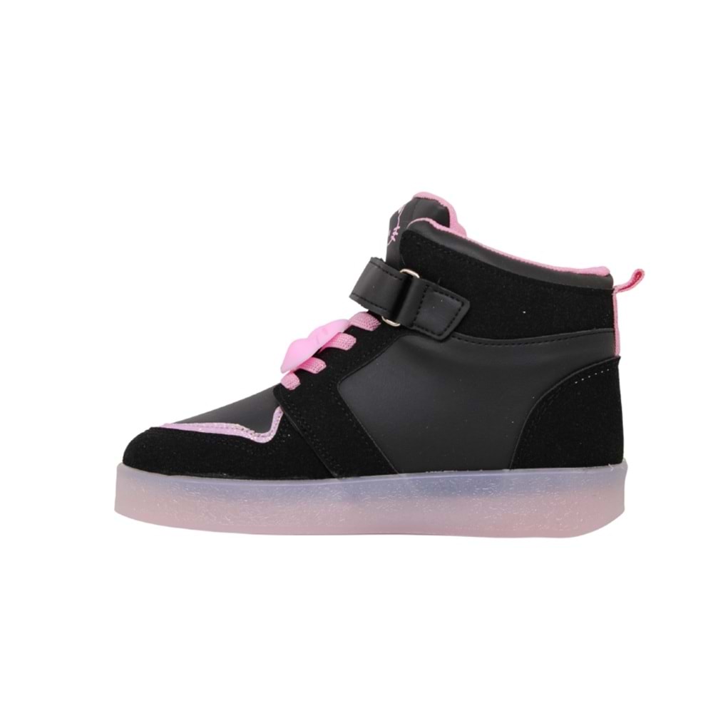 F- PROKİDS SPOR BASKET - IŞIKLI - 5085 - SİYAH-PEMBE