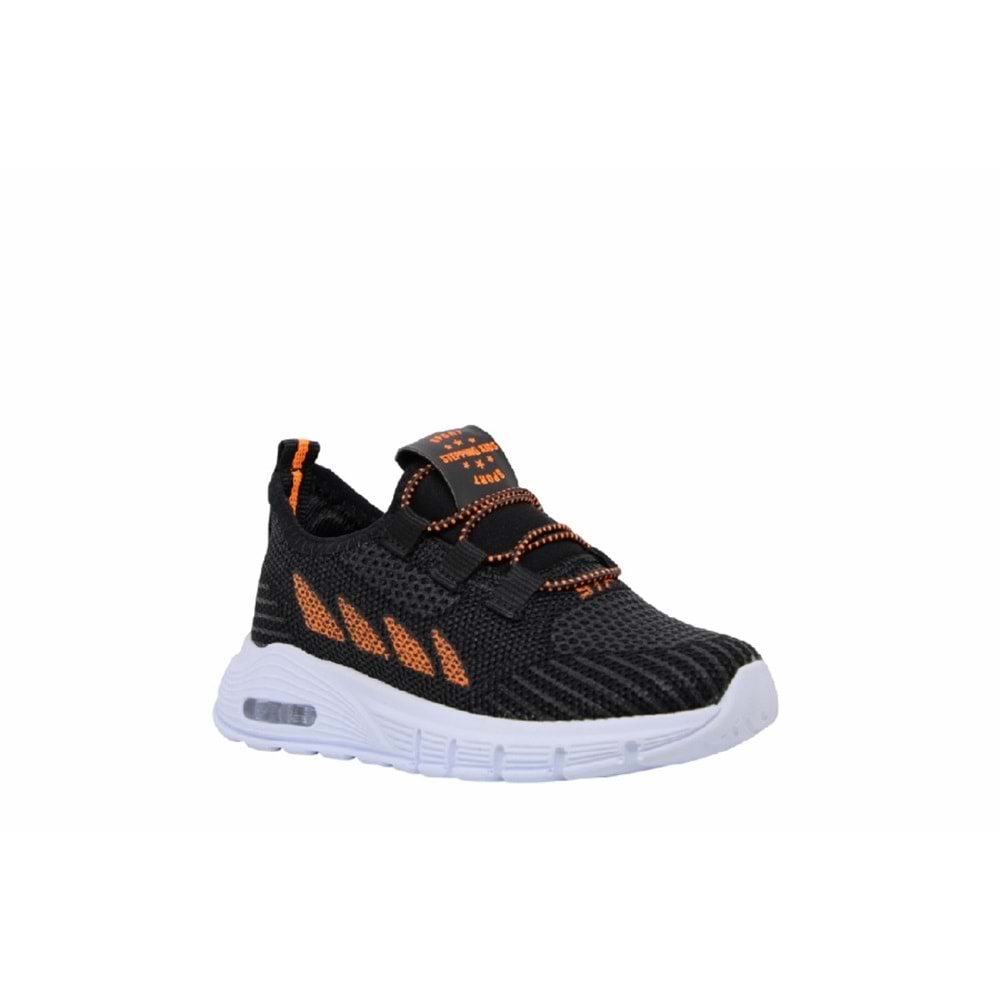 P- STEPPİNG SPOR IŞIKLI - 502 - TRİKO / SİYAH-F.ORANGE