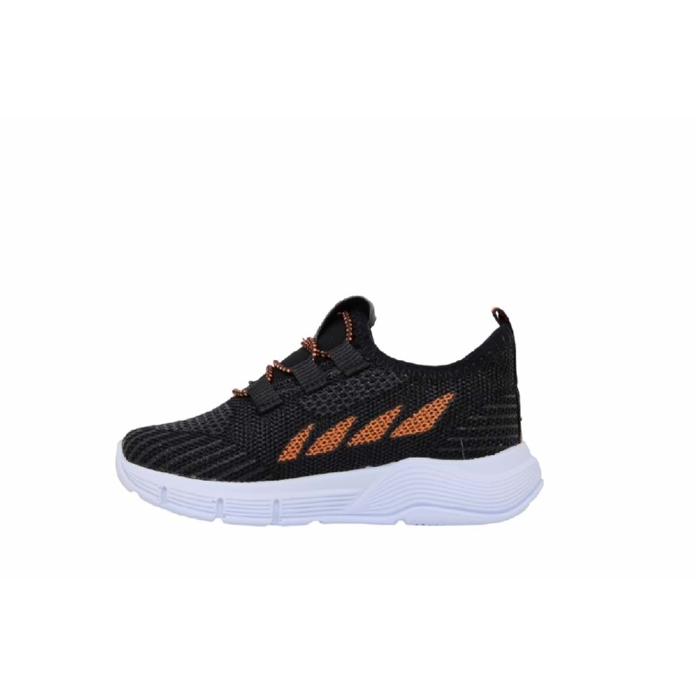 P- STEPPİNG SPOR IŞIKLI - 502 - TRİKO / SİYAH-F.ORANGE