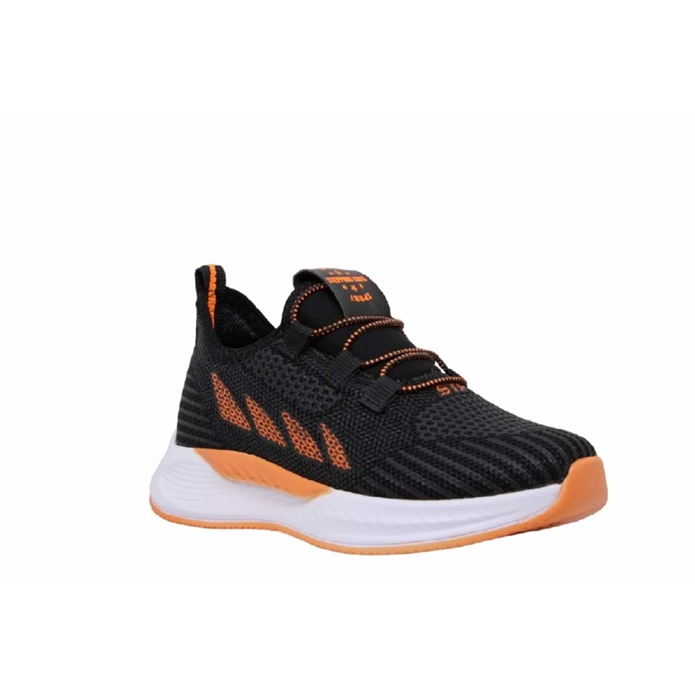 F- STEPPİNG SPOR - 502 - TRİKO / SİYAH-F.ORANGE