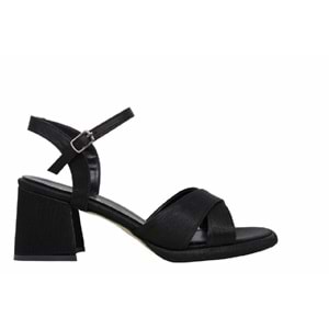 Z- ERBAY SANDALET - PLATFORM - 405 - SATEN-SİYAH
