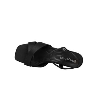 Z- ERBAY SANDALET - PLATFORM - 508 - SATEN-SİYAH