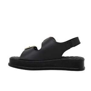 Z- ŞANZELİZE SANDALET - K-106 - SİYAH-CİLT