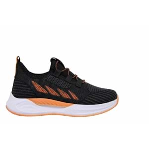 F- STEPPİNG SPOR - 502 - TRİKO / SİYAH-F.ORANGE