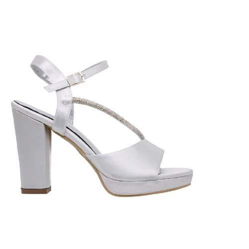 Z- ERBAY SANDALET - PLATFORM - 341 - SATEN-GRİ
