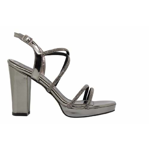 Z- ERBAY SANDALET - PLATFORM - 393 - CİLT-PLATİN