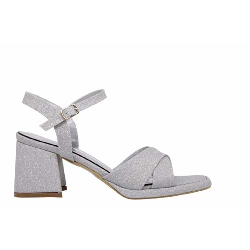 Z- ERBAY SANDALET - PLATFORM - 405 - SİMLİ-GÜMÜŞ