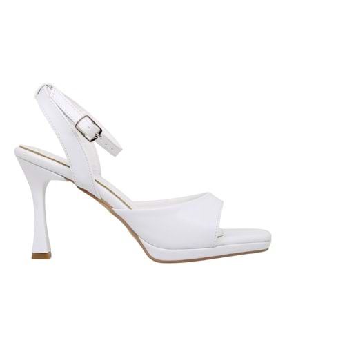 Z- ERBAY SANDALET - PLATFORM - 603 - CİLT-BEYAZ