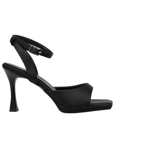 Z- ERBAY SANDALET - PLATFORM - 603 - SATEN-SİYAH