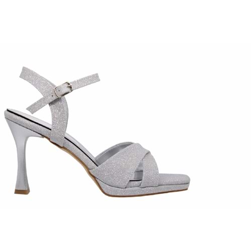 Z- ERBAY SANDALET - PLATFORM - 608 - SİMLİ-GÜMÜŞ