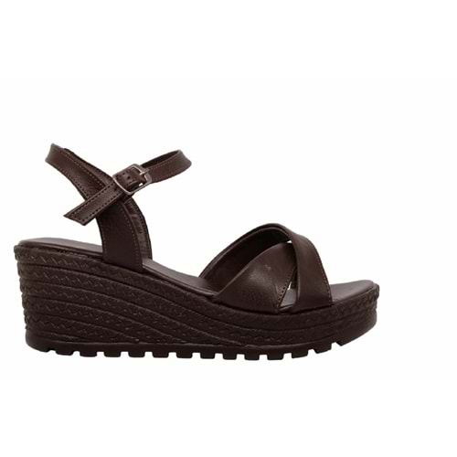 Z- ŞANZELİZE SANDALET - K-302 - KAHVE