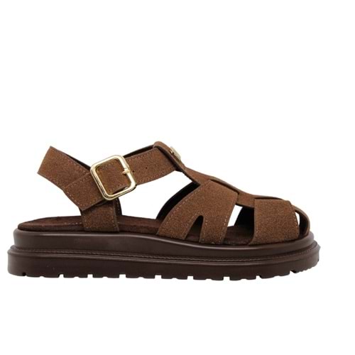 Z- ŞANZELİZE SANDALET - K-805 - KAHVE