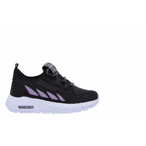 P- STEPPİNG SPOR IŞIKLI - 502 - TRİKO / SİYAH-LİLA