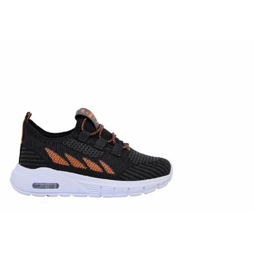 P- STEPPİNG SPOR IŞIKLI - 502 - TRİKO / SİYAH-F.ORANGE