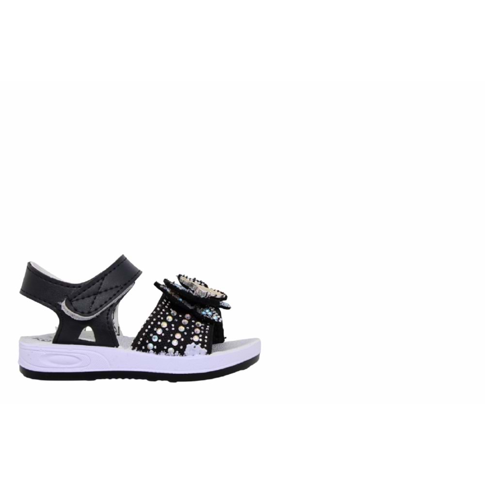 B- AKIM SANDALET - 120-2 - POPİT-KIZ - SİYAH
