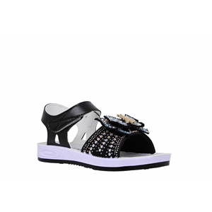 F- AKIM SANDALET - 320-2 - POPİT-KIZ - SİYAH