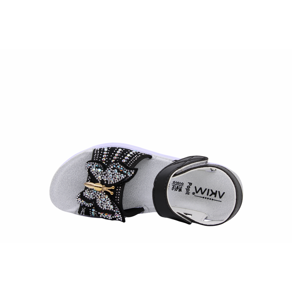 F- AKIM SANDALET - 320-2 - POPİT-KIZ - SİYAH