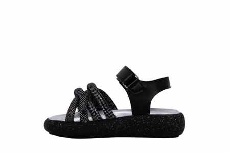 P- ARZEN SANDALET - POLİ - KIZ - 3000 - SİYAH