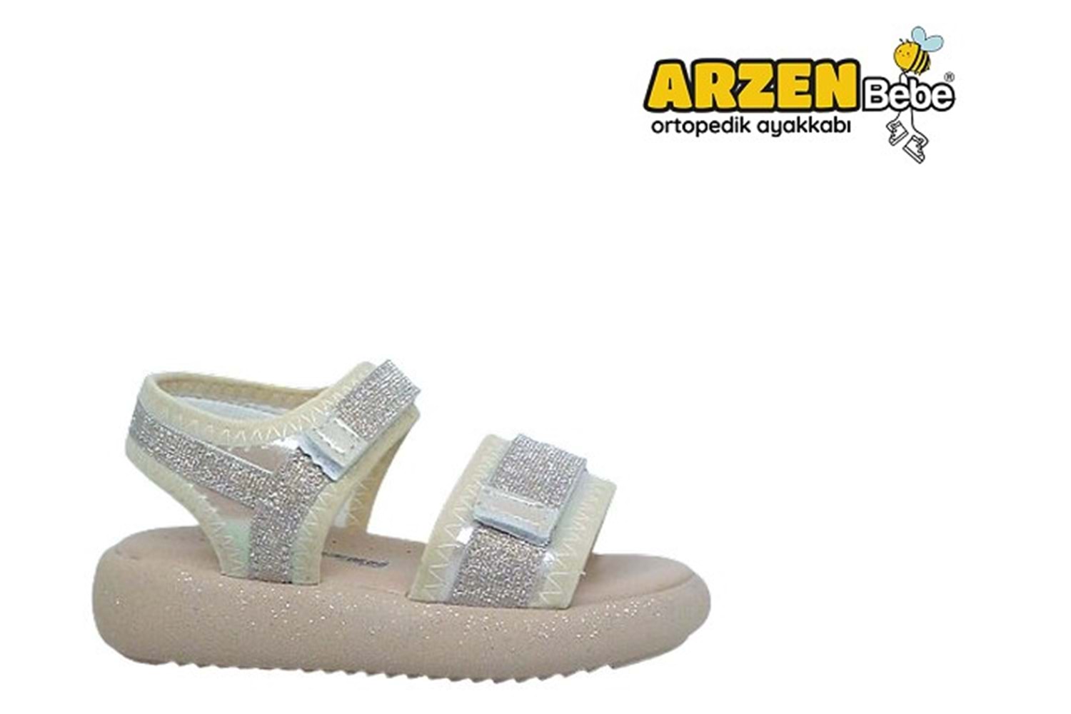 P- ARZEN SANDALET - POLİ - KIZ - 3050 - SEDEF-SİMLİ