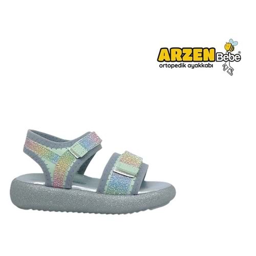 P- ARZEN SANDALET - POLİ - KIZ - 3050 - YEŞİL-GÖKKUŞAĞI