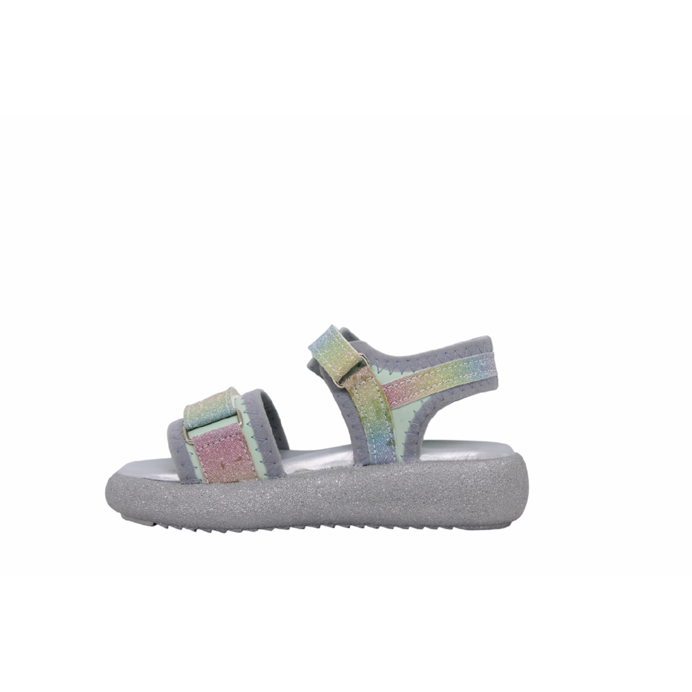 P- ARZEN SANDALET - POLİ - KIZ - 3050 - YEŞİL-GÖKKUŞAĞI