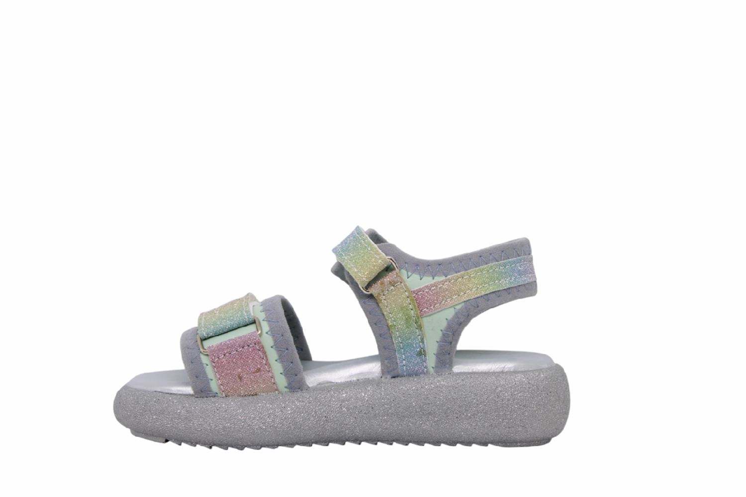 P- ARZEN SANDALET - POLİ - KIZ - 3050 - YEŞİL-GÖKKUŞAĞI