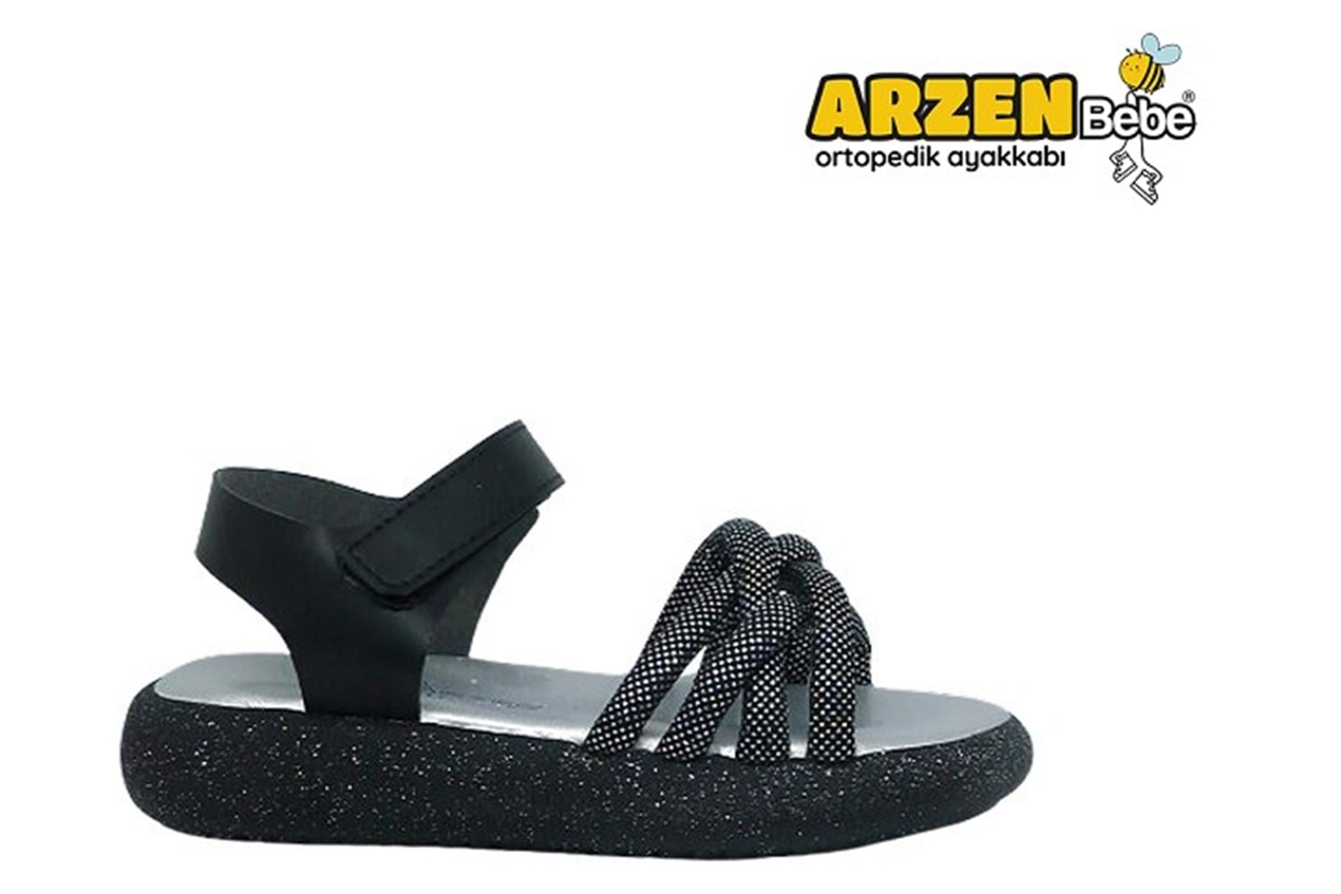 F- ARZEN SANDALET - POLİ - KIZ - 3500 - SİYAH