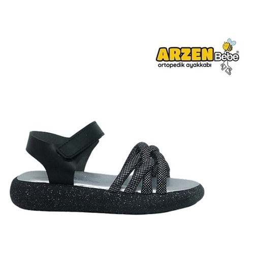 F- ARZEN SANDALET - POLİ - KIZ - 3500 - SİYAH