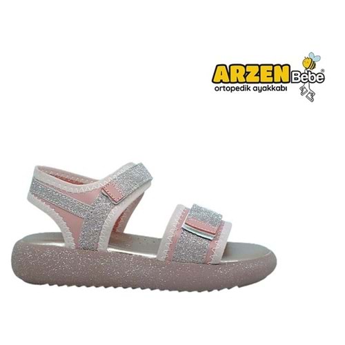 F- ARZEN SANDALET - POLİ - KIZ - 3550 - PUDRA-SİMLİ