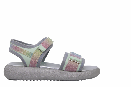 F- ARZEN SANDALET - POLİ - KIZ - 3550 - YEŞİL-GÖKKUŞAĞI