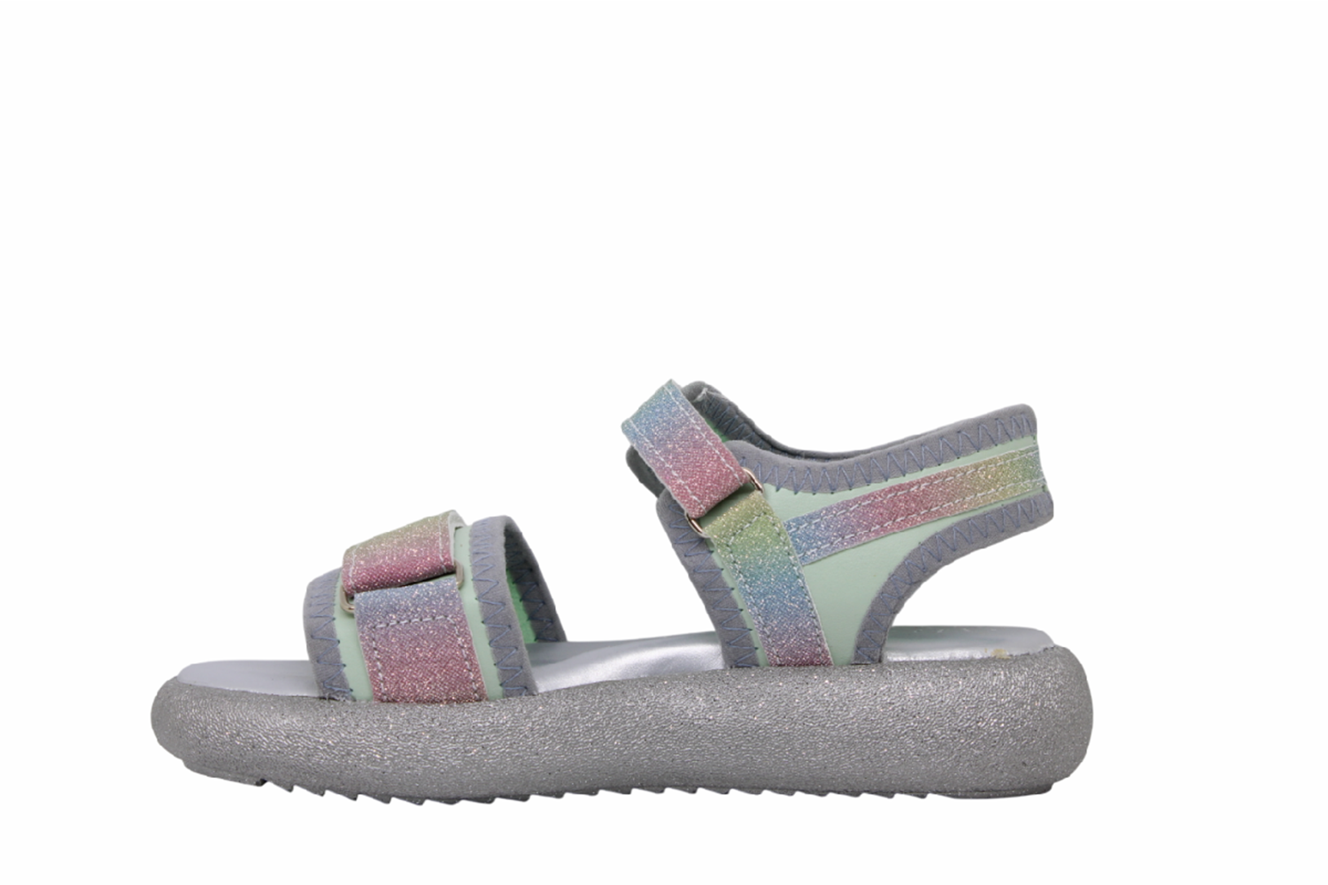 F- ARZEN SANDALET - POLİ - KIZ - 3550 - YEŞİL-GÖKKUŞAĞI