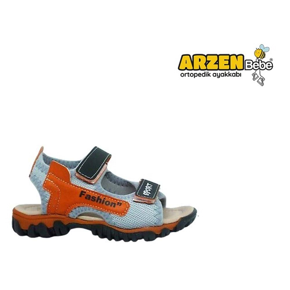 P- ARZEN SANDALET - ERKEK - 8510 - GRİ-TURUNCU