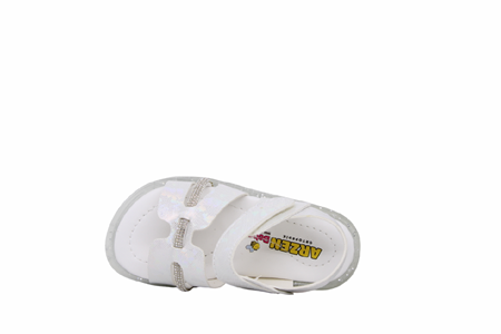 B- ARZEN SANDALET - KIZ - 7007 - BEYAZ-SİMLİ