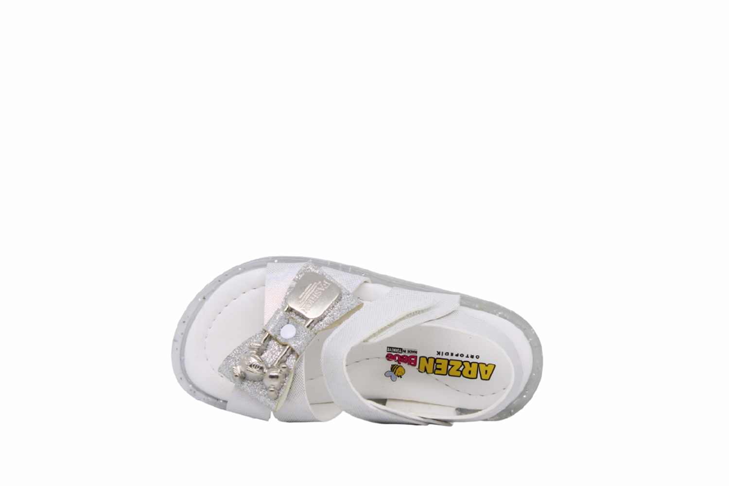 B- ARZEN SANDALET - KIZ - 7018 - BEYAZ-SİMLİ