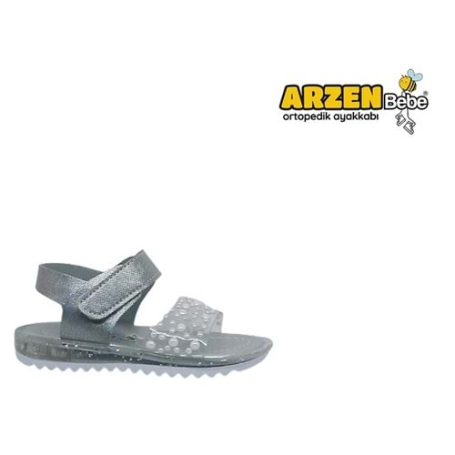 B- ARZEN SANDALET - KIZ - 7020 - GÜMÜŞ-SİMLİ