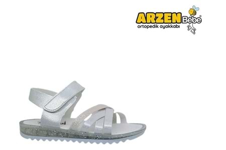 P- ARZEN SANDALET - KIZ - 8003 - BEYAZ-SİMLİ