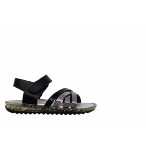 P- ARZEN SANDALET - KIZ - 8003 - SİYAH-SİMLİ