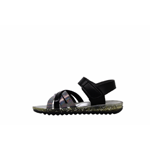 P- ARZEN SANDALET - KIZ - 8003 - SİYAH-SİMLİ