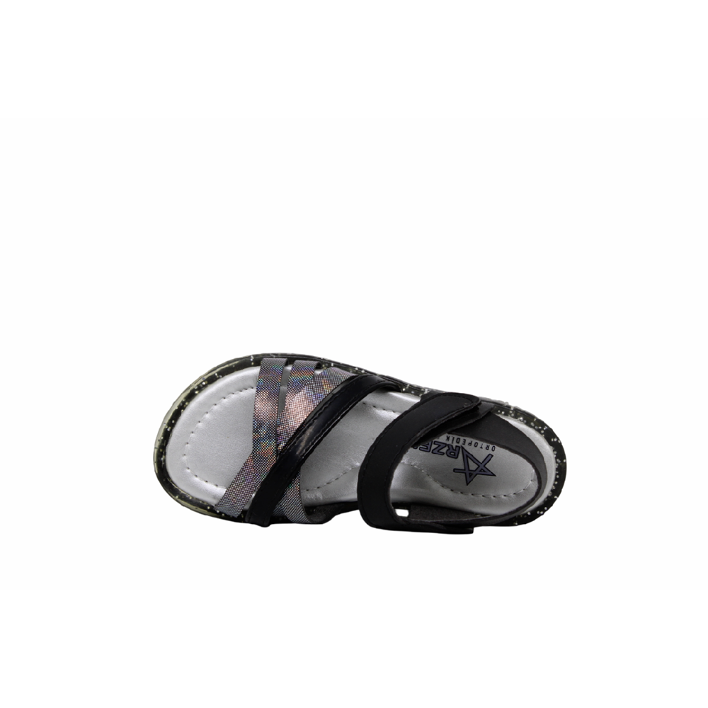 P- ARZEN SANDALET - KIZ - 8003 - SİYAH-SİMLİ