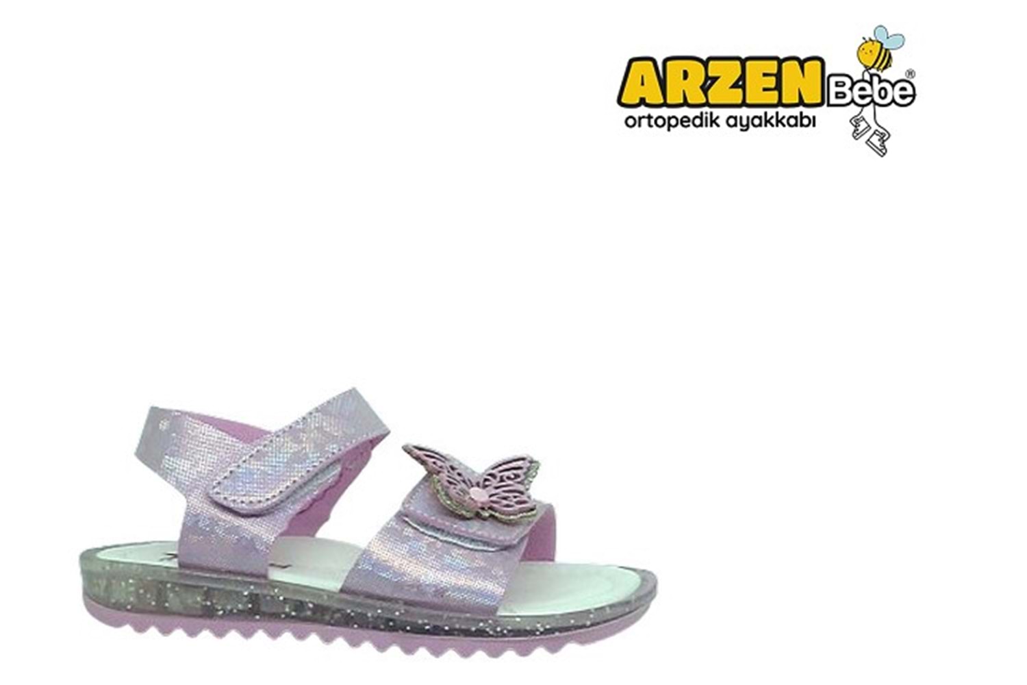 P- ARZEN SANDALET - KIZ - 8014 - PEMBE-SİMLİ