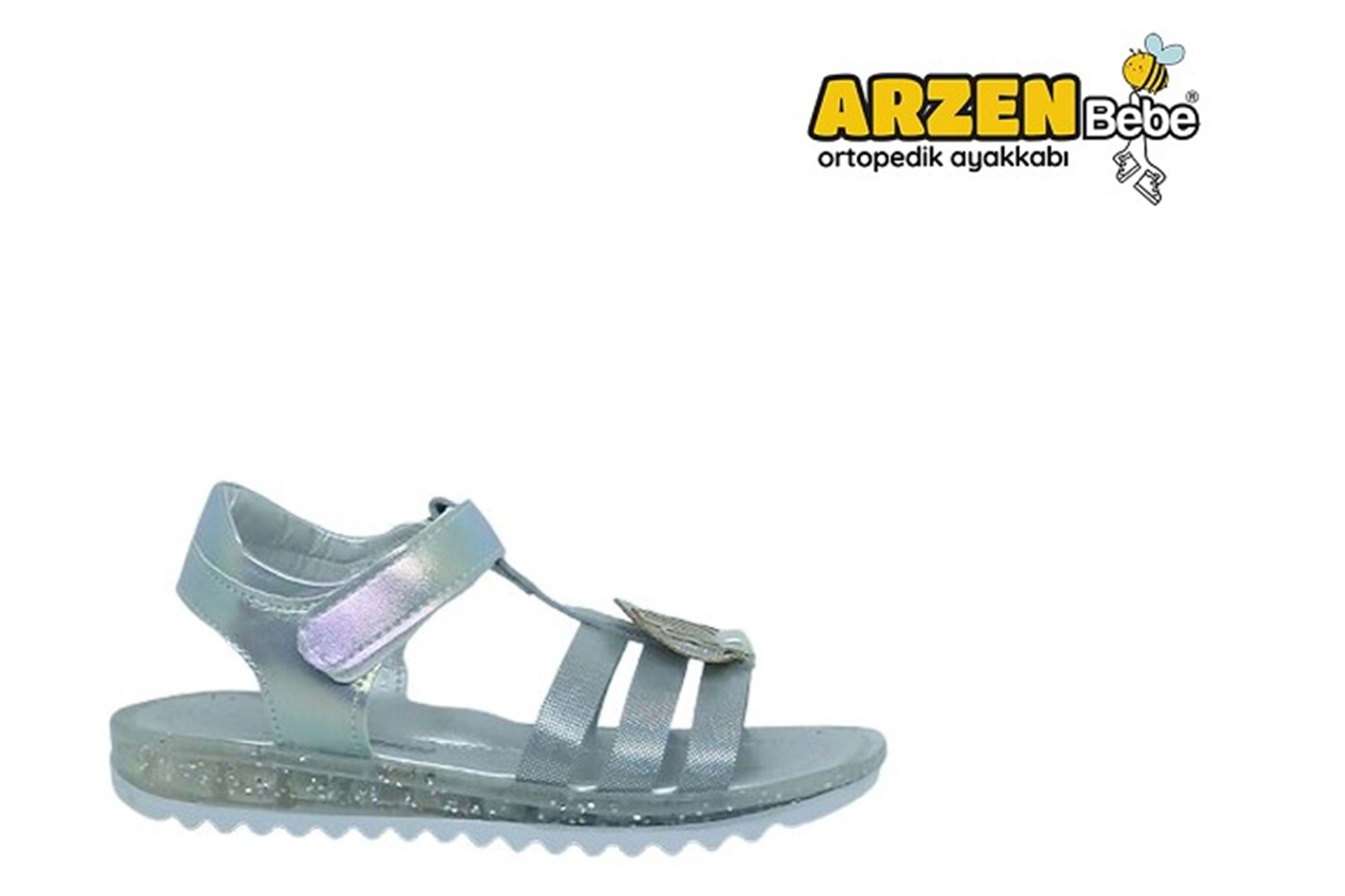 P- ARZEN SANDALET - KIZ - 8019 - GÜMÜŞ