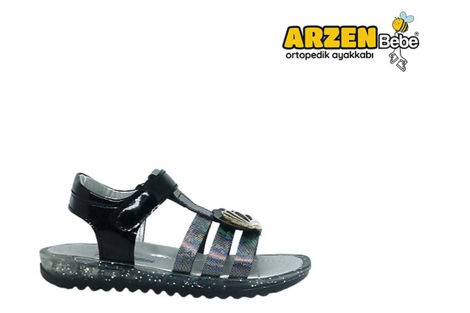P- ARZEN SANDALET - KIZ - 8019 - SİYAH