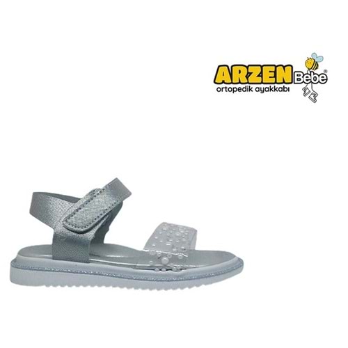 P- ARZEN SANDALET - KIZ - 8020 - GÜMÜŞ-SİMLİ