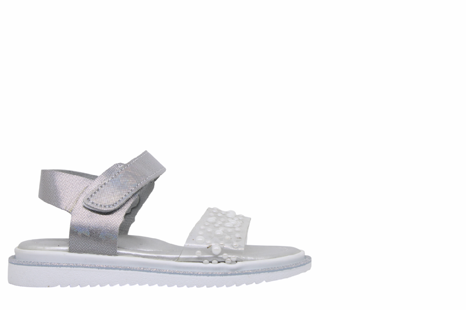 P- ARZEN SANDALET - KIZ - 8020 - GÜMÜŞ-SİMLİ