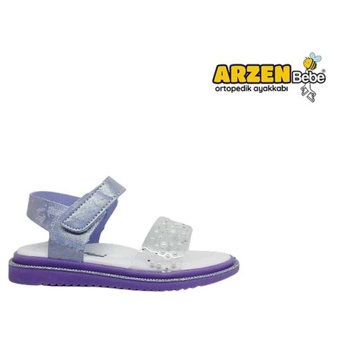 P- ARZEN SANDALET - KIZ - 8020 - LİLA-SİMLİ