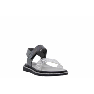 P- ARZEN SANDALET - KIZ - 8020 - SİYAH-SİMLİ