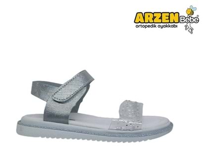 F- ARZEN SANDALET - KIZ - 9020 - GÜMÜŞ-SİMLİ